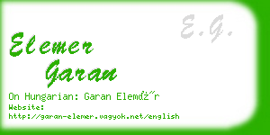 elemer garan business card